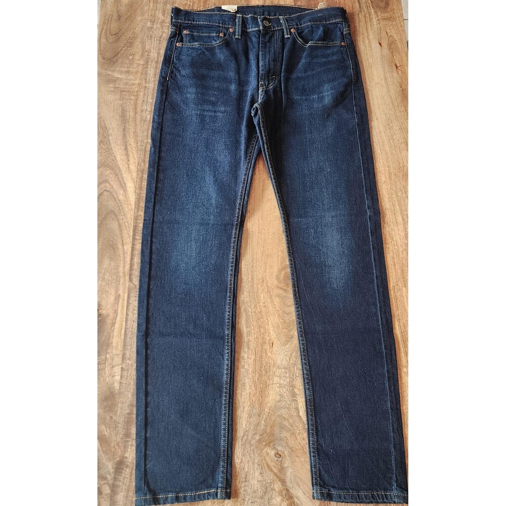 Levi's 510 Skinny Jeans Mens 34x32 Blue Dark Wash Stretch Denim Water Less